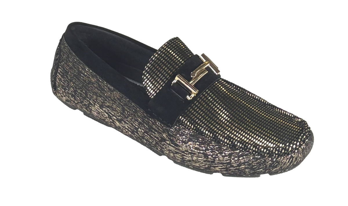 AC Casuals 6725 Men’s Slip-On Loafers Smoking Casual Buckle Driving Moccasins