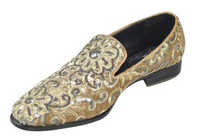 After Midnight 6734 Men's Embroidered Smoking Loafers