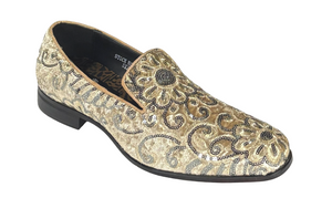 After Midnight 6734 Men's Embroidered Smoking Loafers