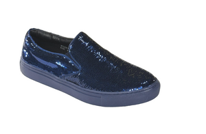 After Midnight 6758 Men’s Sequin Slip-On Sneakers – Casual Fashion Low Top Shoes