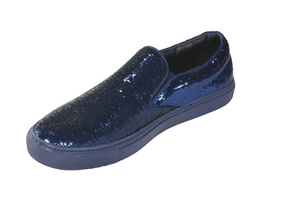 After Midnight 6758 Men’s Sequin Slip-On Sneakers – Casual Fashion Low Top Shoes
