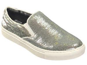 After Midnight 6758 Men’s Sequin Slip-On Sneakers – Casual Fashion Low Top Shoes