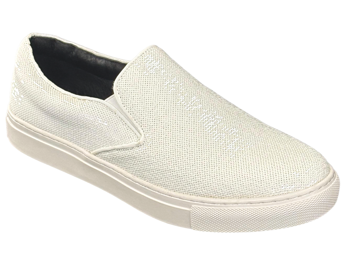 After Midnight 6758 Men’s Sequin Slip-On Sneakers – Casual Fashion Low Top Shoes