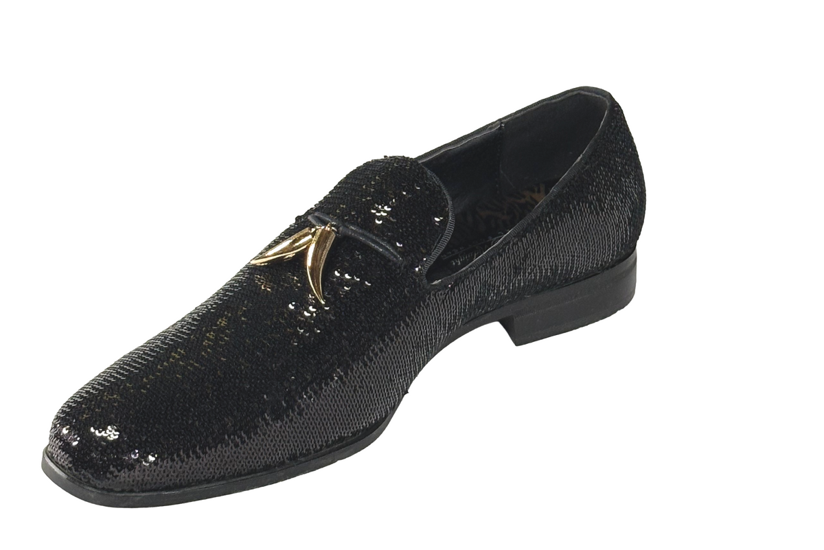 After Midnight 6759 Men’s Sequin Loafers Dress Shoes Formal Slip-On Prom Wedding Party Shoes