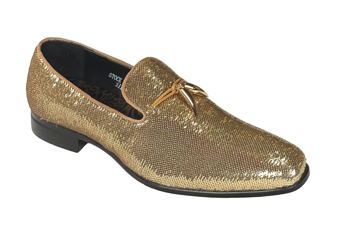 After Midnight 6759 Men’s Sequin Loafers Dress Shoes Formal Slip-On Prom Wedding Party Shoes