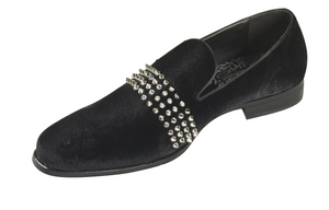 After Midnight 6787 Men’s Velvet Loafers Studded Slip-On Prom Party Dress Shoes