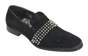 After Midnight 6787 Men’s Velvet Loafers Studded Slip-On Prom Party Dress Shoes