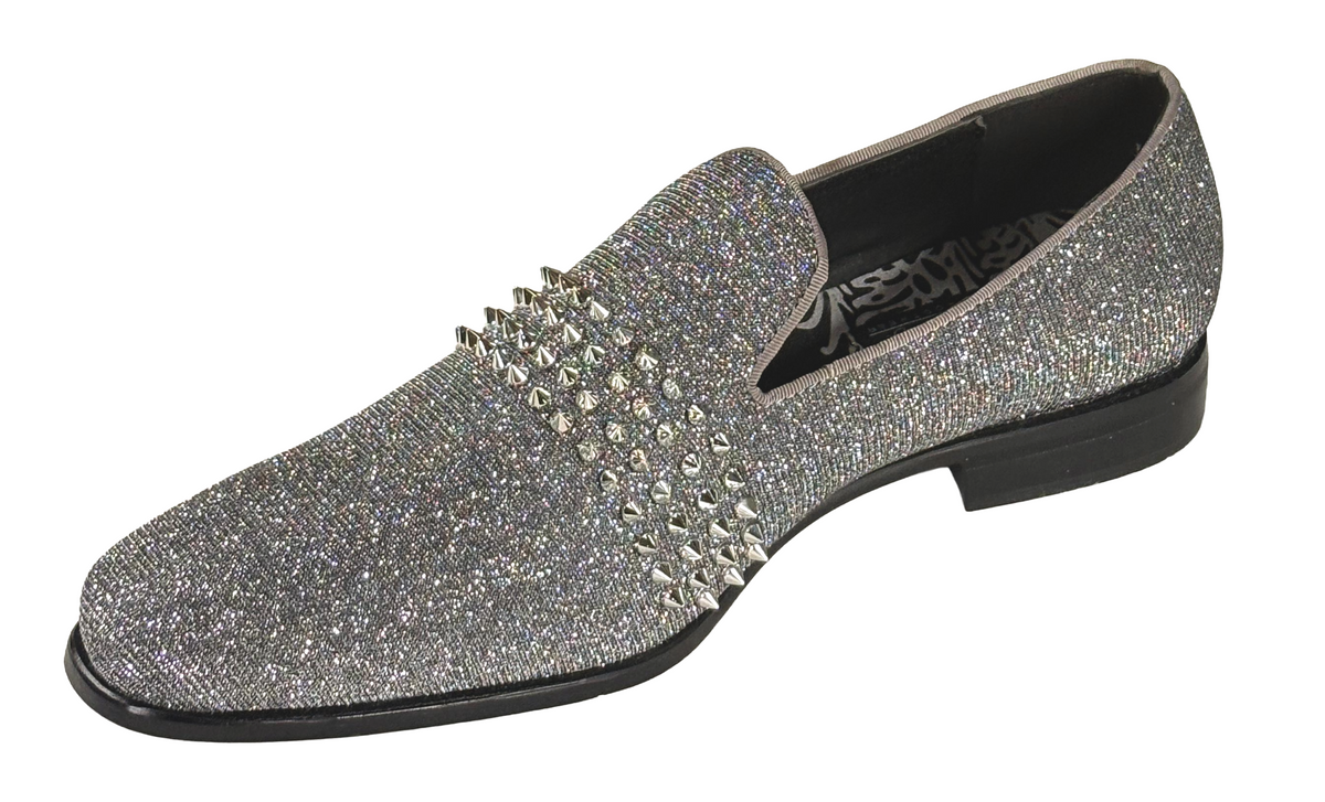 After Midnight 6787 Men’s Velvet Loafers Studded Slip-On Prom Party Dress Shoes