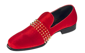 After Midnight 6787 Men’s Velvet Loafers Studded Slip-On Prom Party Dress Shoes