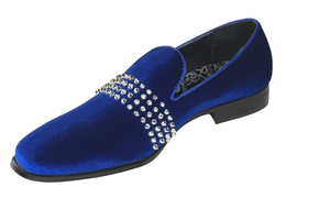 After Midnight 6787 Men’s Velvet Loafers Studded Slip-On Prom Party Dress Shoes