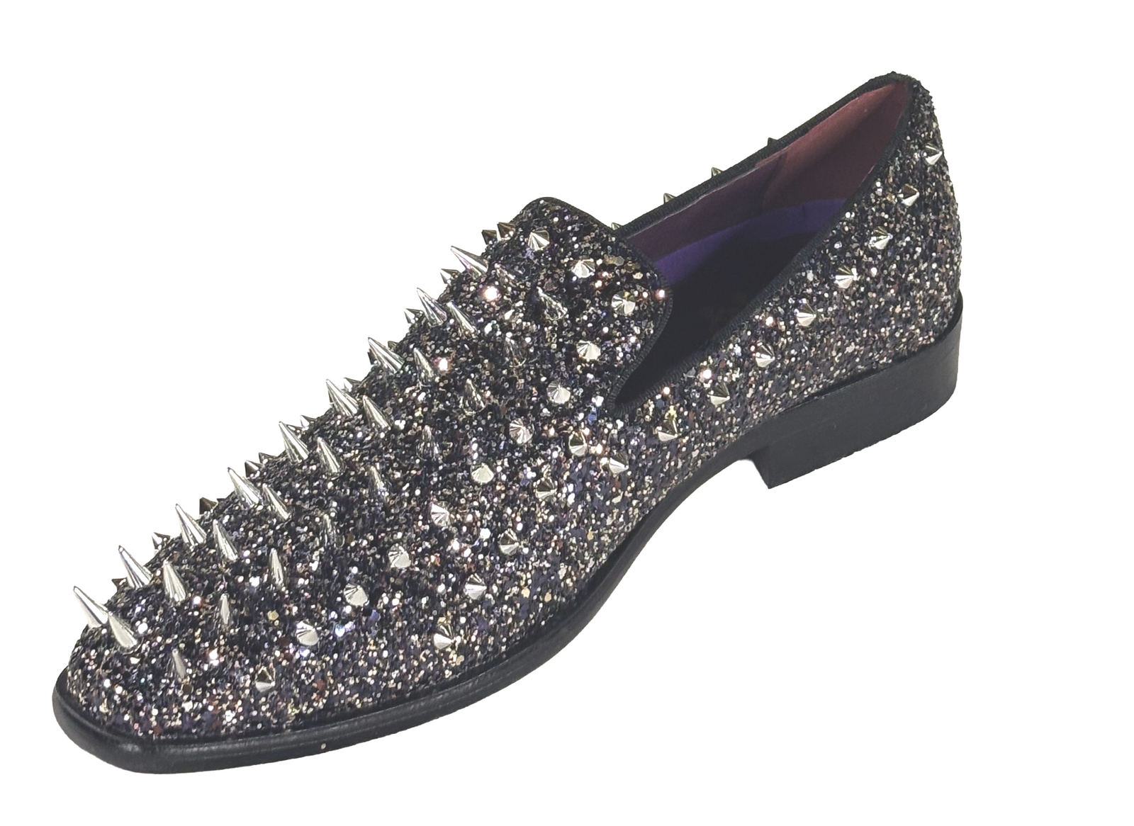 After Midnight 6788 Men’s Smoking Glitter Studded Spike Loafer Slip-On Shoes