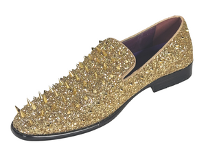 After Midnight 6788 Men’s Smoking Glitter Studded Spike Loafer Slip-On Shoes