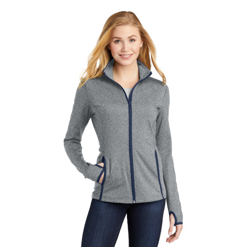 Sport-Tek Ladies Sport-Wick Stretch Contrast Full-Zip Jacket.  LST853