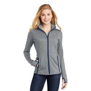 Sport-Tek Ladies Sport-Wick Stretch Contrast Full-Zip Jacket.  LST853