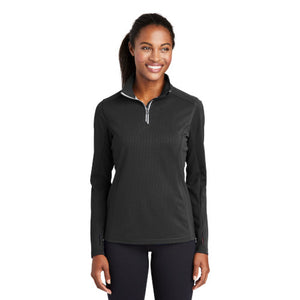 Sport-Tek Ladies Sport-Wick Textured 1/4-Zip Pullover.  LST860