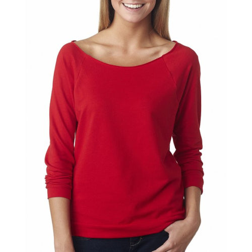 Next Level Ladies' French Terry 3/4-Sleeve Raglan - 6951