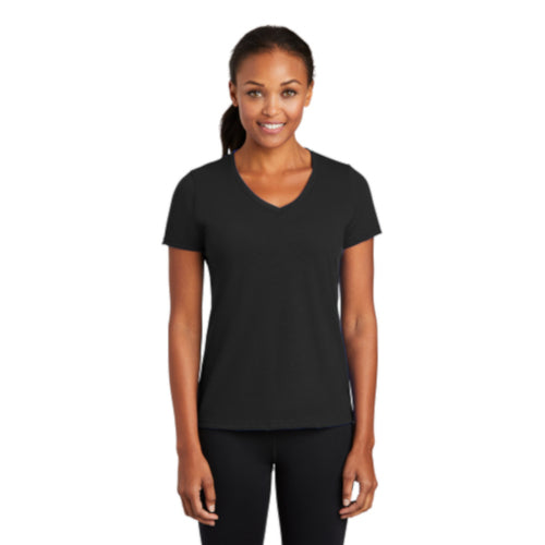 Port & Company Ladies Performance Blend V-Neck Tee. LPC381V