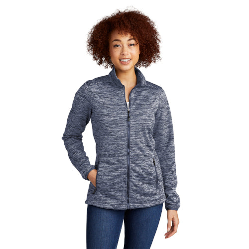 Sport-Tek Ladies PosiCharge Electric Heather Soft Shell Jacket. LST30