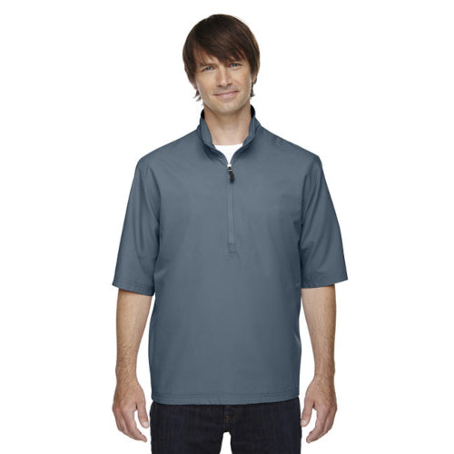 North End 88084 Men's MICRO Plus Short Sleeve Windshirt With Teflon