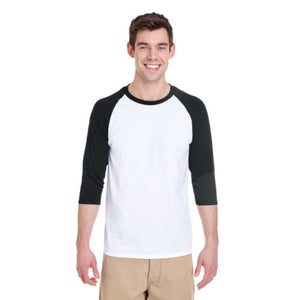 Adult Heavy Cotton™ 5.3 oz., 3/4 Raglan Sleeve T-Shirt - Gildan