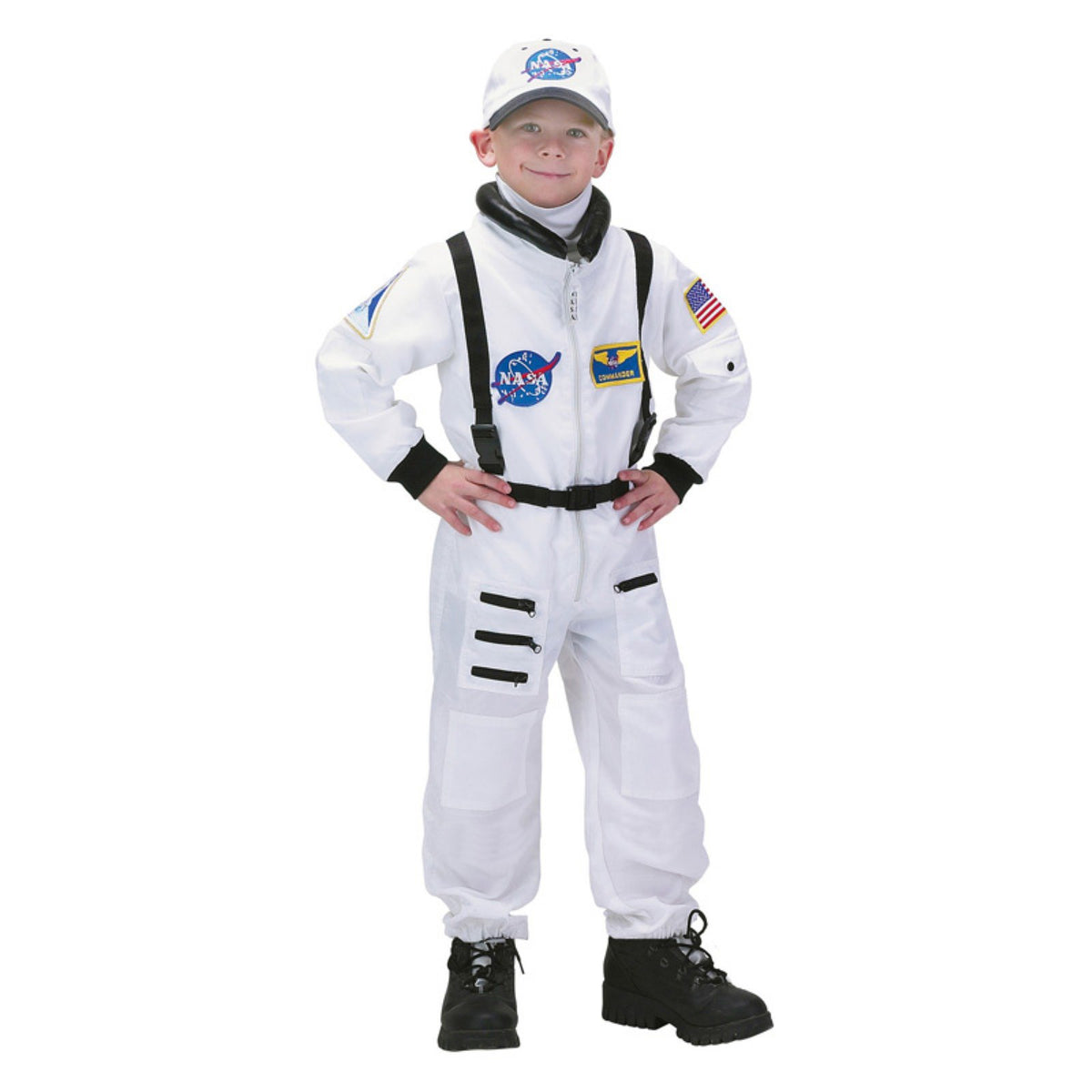 Aeromax Jr. Astronaut Suit Fancy-Dress Costume for Boys with Official NASA Patches
