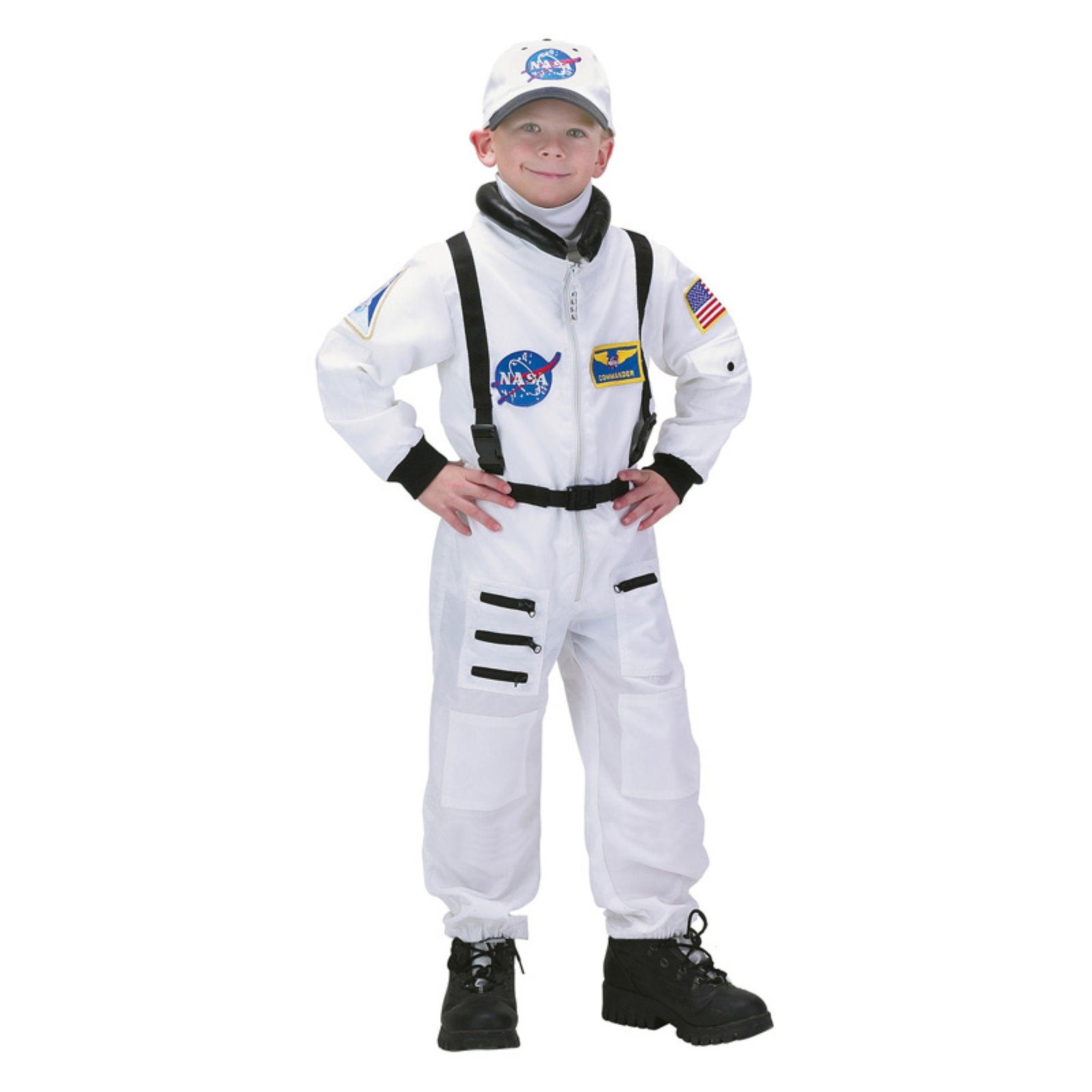 Aeromax Jr. Astronaut Suit Fancy-Dress Costume for Boys with Official NASA Patches