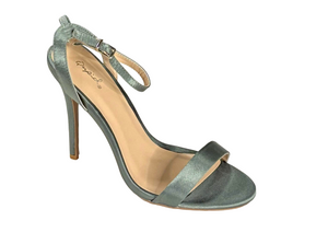 Qupid Ara-344 Women's Satin Ankle Strap Stiletto Heels