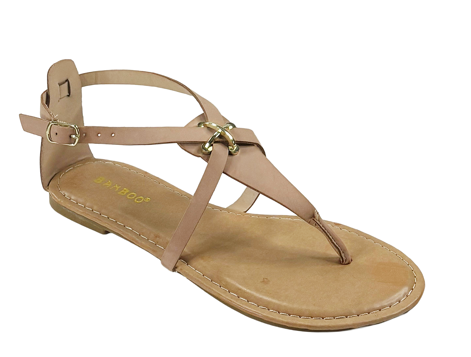 Bamboo Armin-48 Women’s Flat T-Strap Thong Sandals