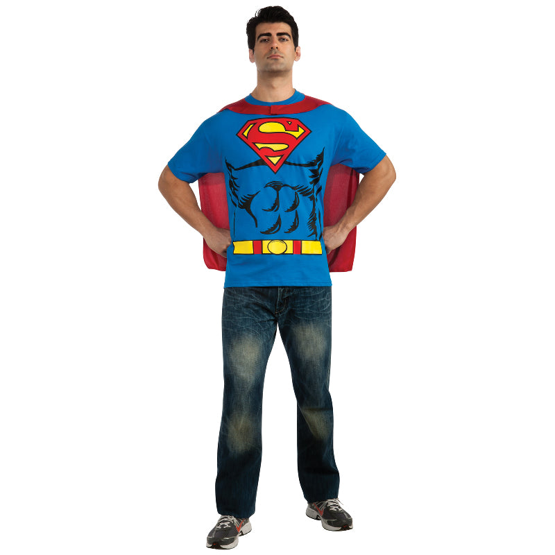 Superman T-Shirt Fancy Dress Costume | Easy Halloween Fancy Dress Costumes