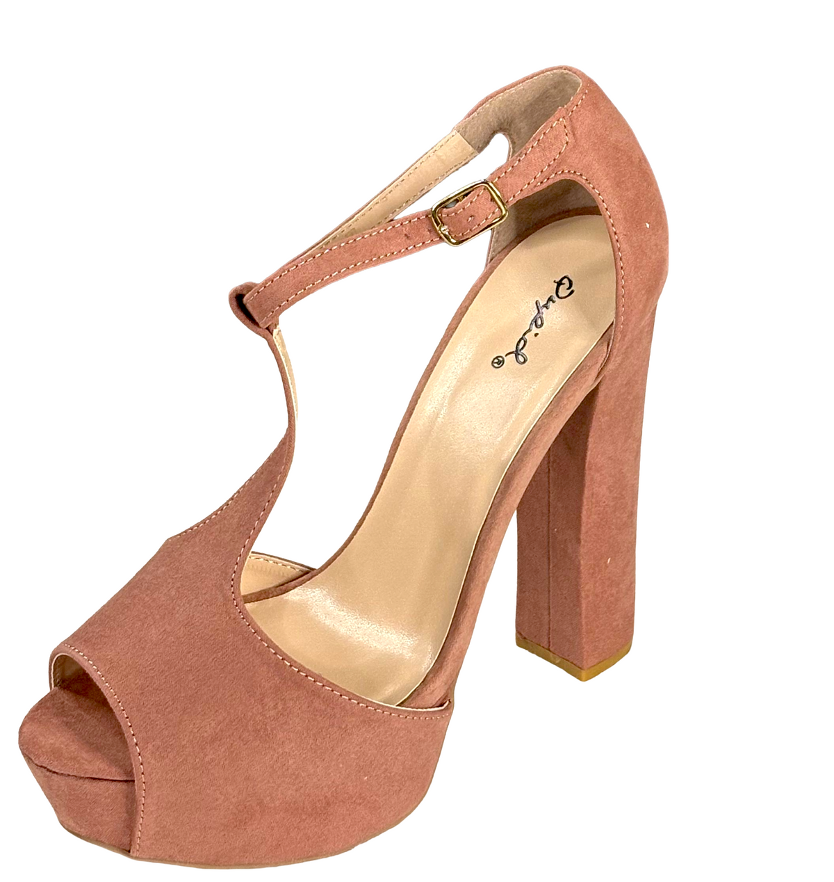 Qupid Beat-47 Women's Platform Peep Toe High Heel Pumps
