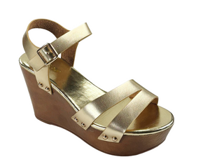 Bamboo Becca-07 Women’s Platform Wedge Sandals with Ankle Strap