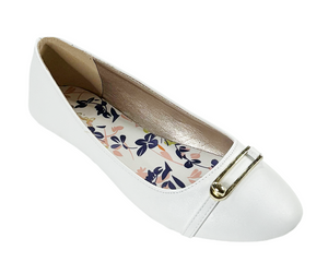 Qupid Bee-29 Women’s Ballet Flats with Gold Accent