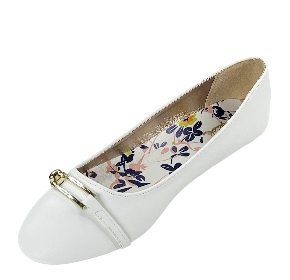 Qupid Bee-29 Women’s Ballet Flats with Gold Accent