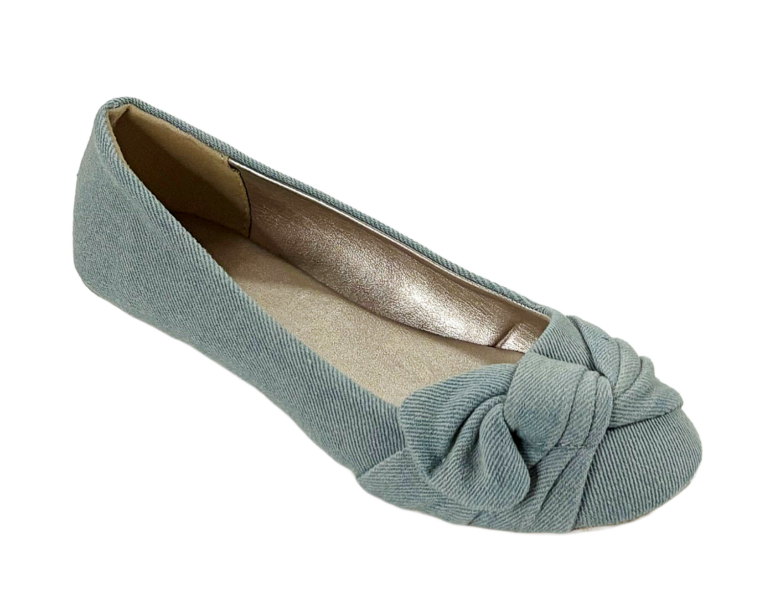 Qupid Bee-52 Women’s Ballet Flats Bow Accent Slip-On Shoes