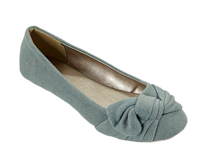 Qupid Bee-52 Women’s Ballet Flats Bow Accent Slip-On Shoes