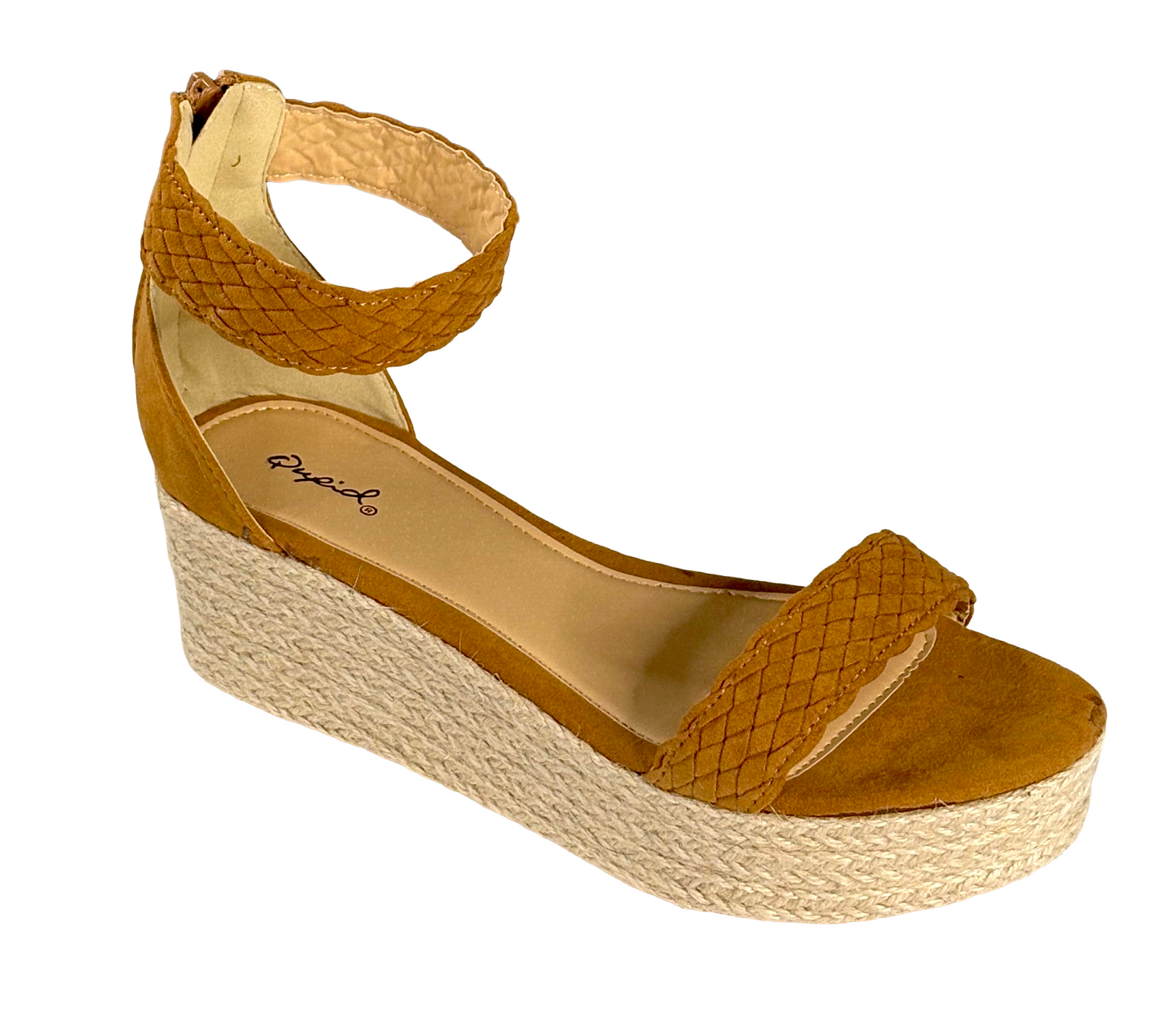 Qupid Benson-02 Women's Braided Strap Platform Wedge Sandal