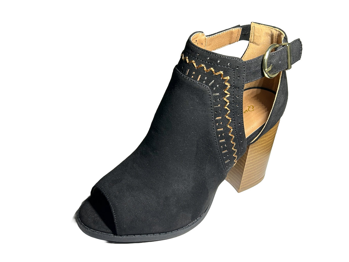 Qupid Brammer-29 Studded Chunky Bootie