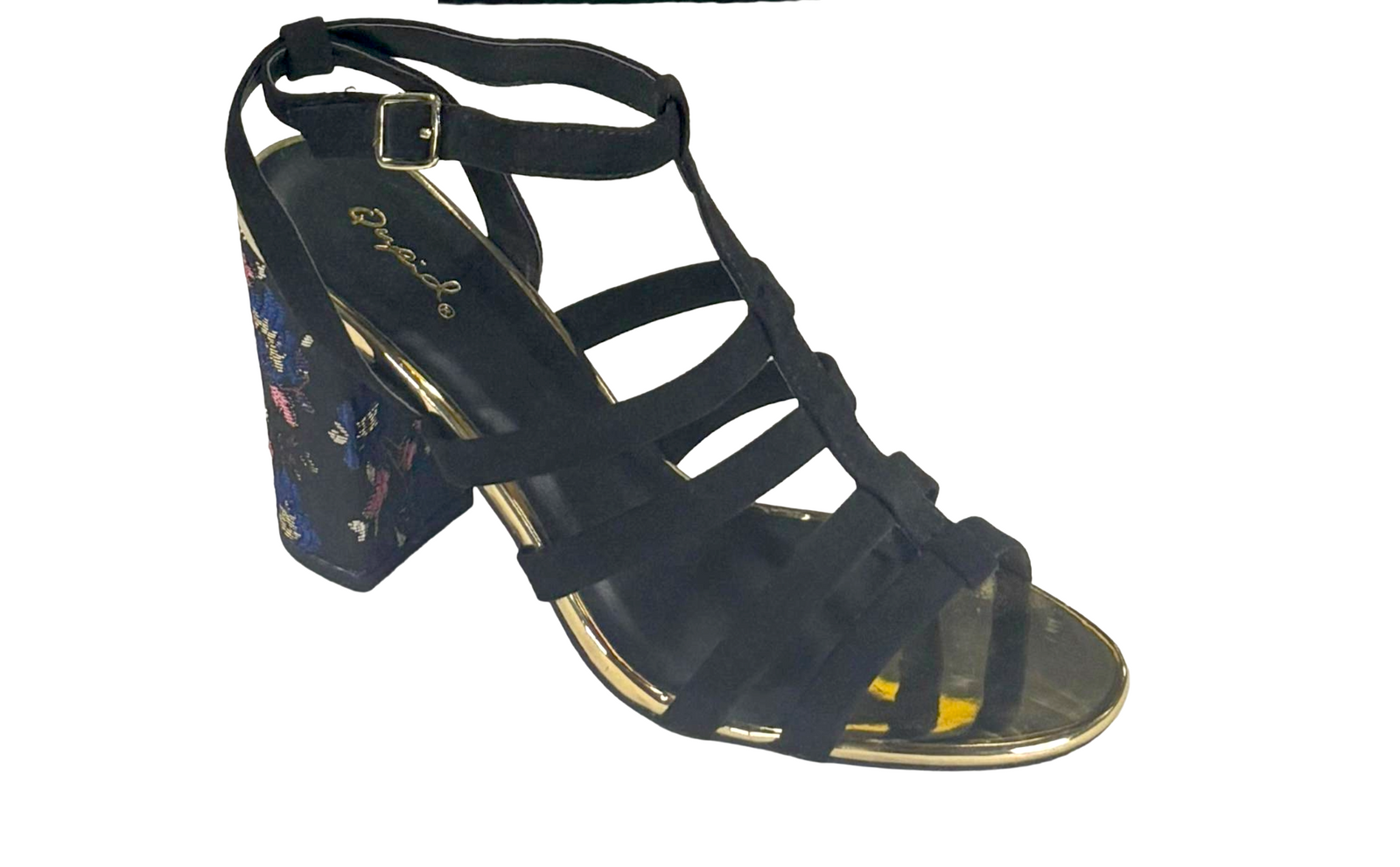 Qupid Chester-97 Women's Floral Heel Strappy Sandals