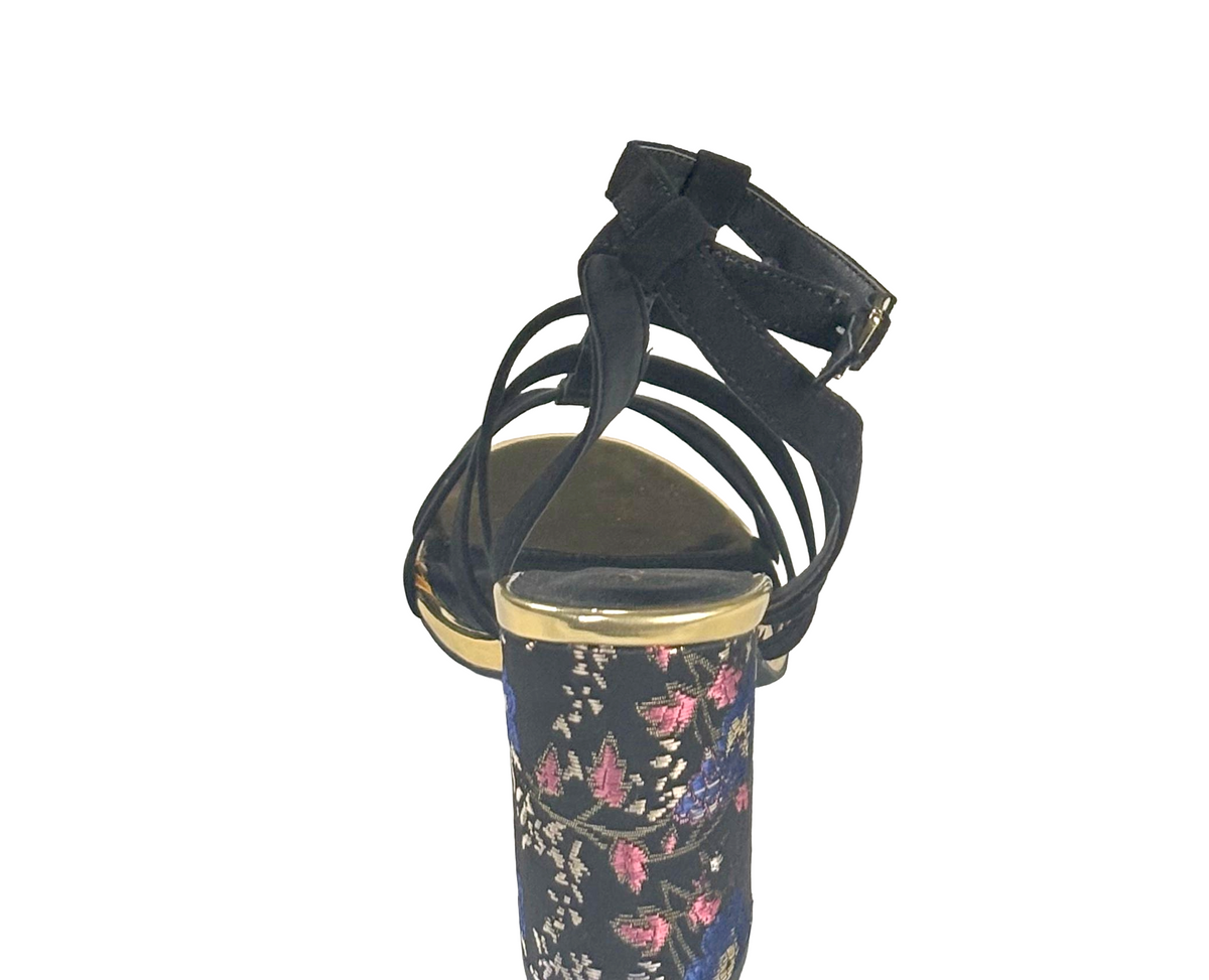 Qupid Chester-97 Women's Floral Heel Strappy Sandals