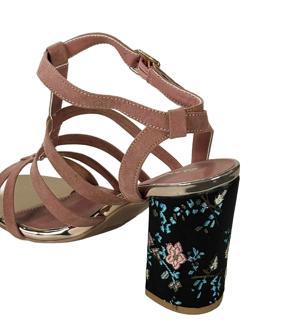 Qupid Chester-97 Women's Floral Heel Strappy Sandals