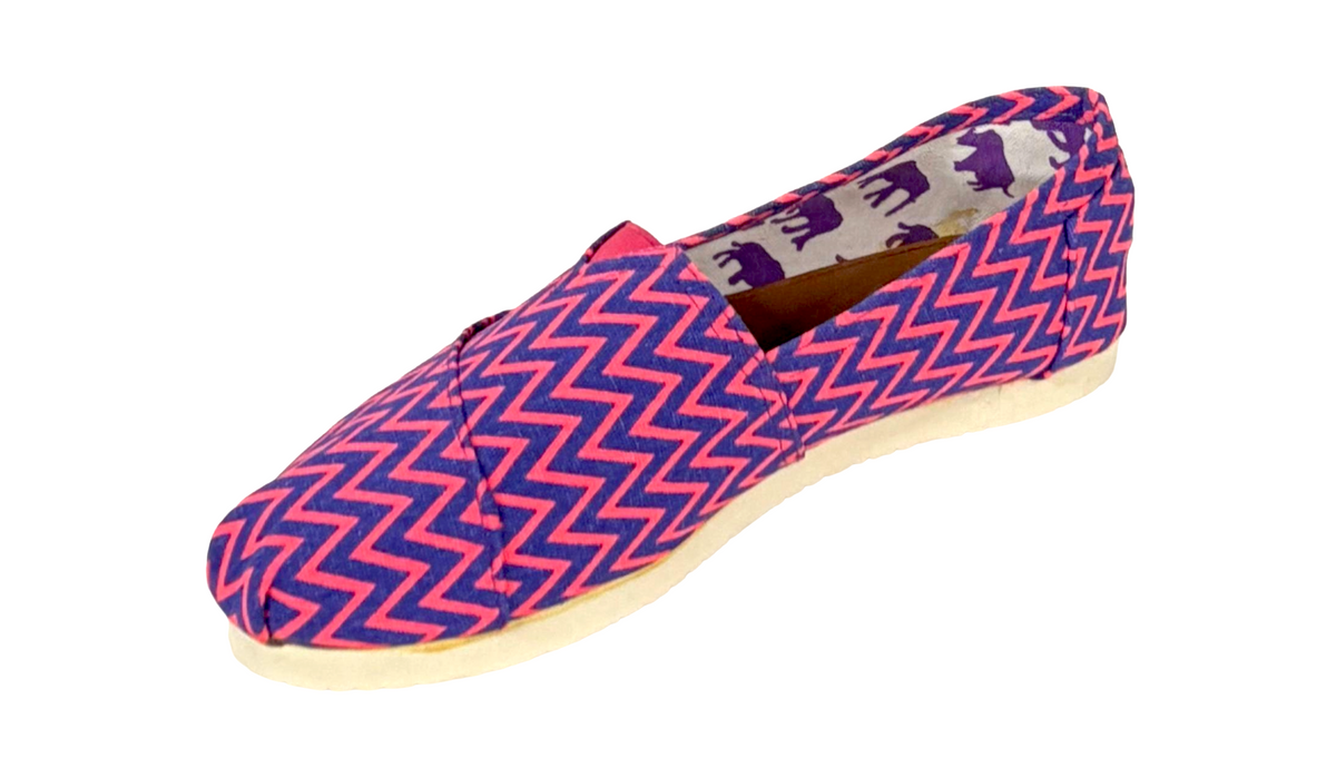 Yoki College-66 Women Zigzag Print Slip-On Casual Flats