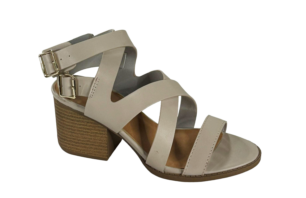 Qupid Core-49 Strappy Block Heel Sandals for Women