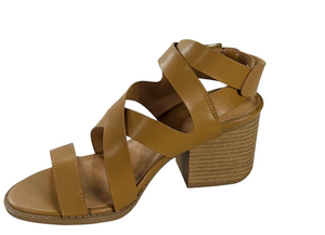 Qupid Core-49 Strappy Block Heel Sandals for Women