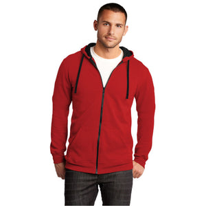 District - Young Mens The Concert Fleece Full-Zip Hoodie. DT800