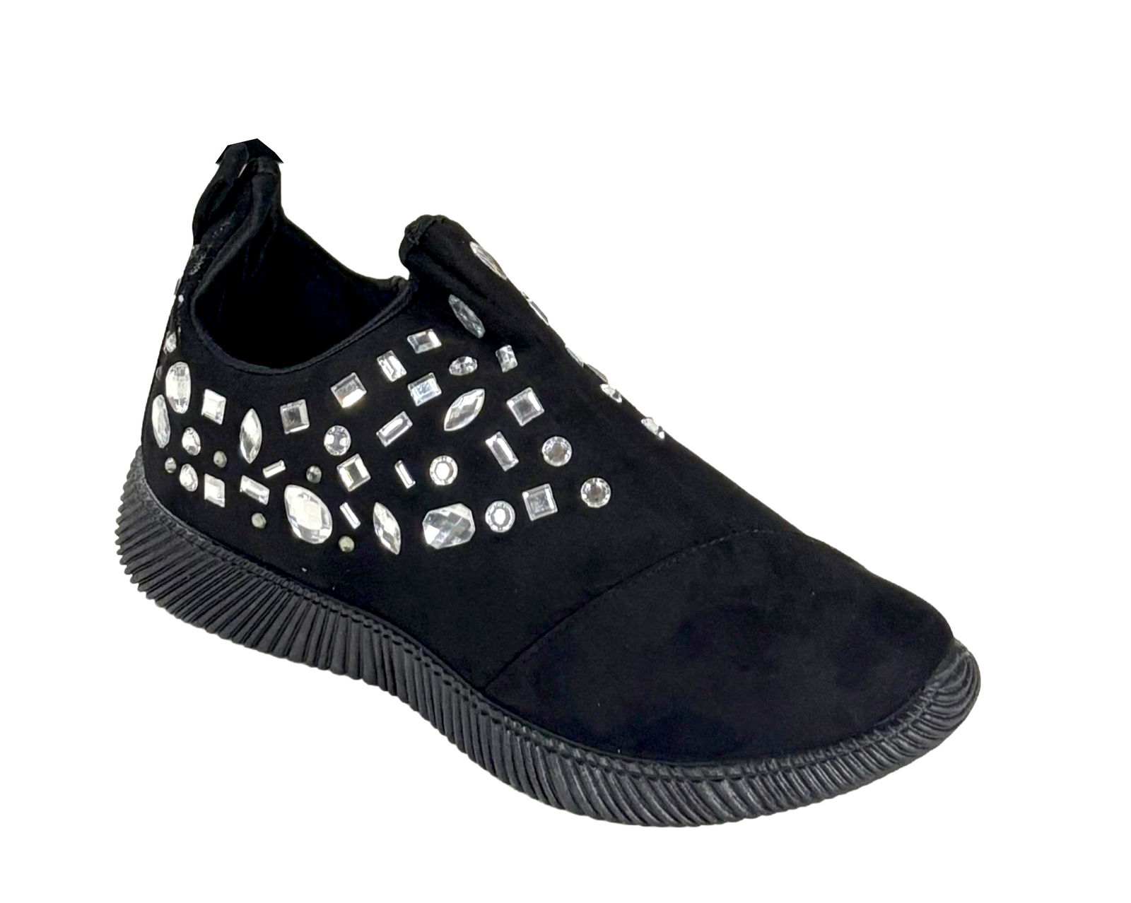 Bamboo Forward-12S Women's Rhinestone Slip-On Sneakers