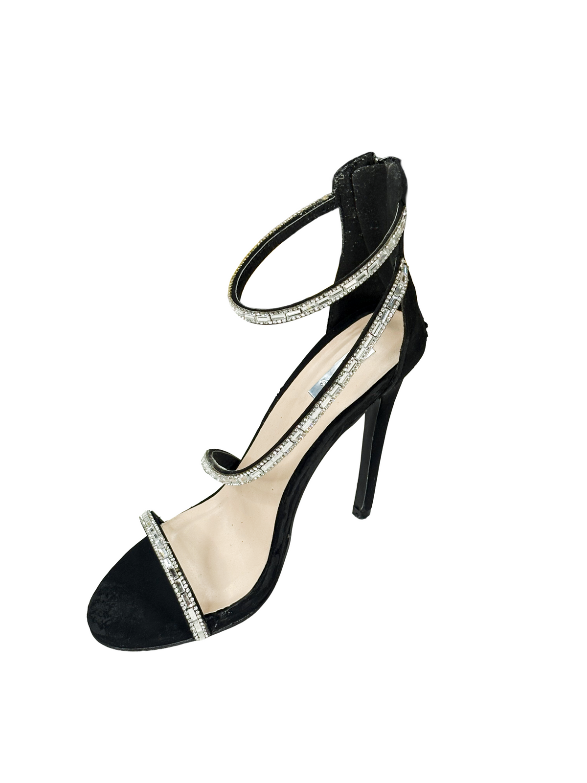Qupid Glee-330X Rhinestone Strappy Stiletto Heels