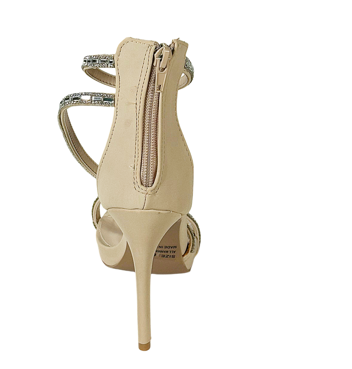 Qupid Glee-330X Rhinestone Strappy Stiletto Heels