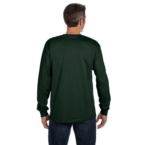 Hanes Men's 6.1 oz. Tagless® Long-Sleeve Pocket T-Shirt