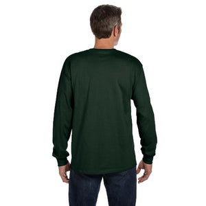 Hanes Men's 6.1 oz. Tagless® Long-Sleeve Pocket T-Shirt