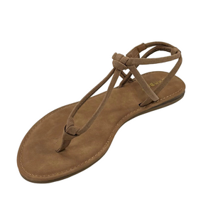 Bamboo Happiness-14 Women T-Strap Flat Thong Sandals